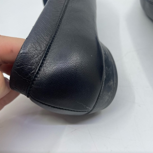 Salvatore Ferragamo Black Loafers with Gold Accent - Picture 9 of 13